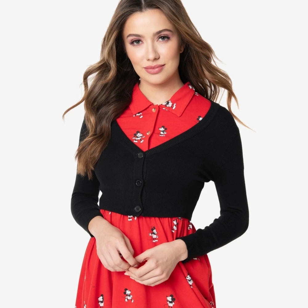 Fervour Navy Cropped Cardigan